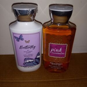 Bath & Body Works Butterfly and Pink Cashmere Body Wash Duo